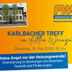 2. Karlbacher Treff der FWG – Stefan Leist informiert über Heizen in der Zukunft