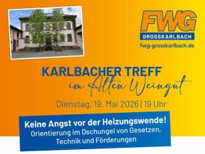 2. Karlbacher Treff der FWG - Stefan Leist informiert über Heizen in der Zukunft