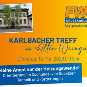 2. Karlbacher Treff der FWG - Stefan Leist informiert über Heizen in der Zukunft