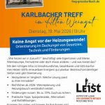 2. Karlbacher Treff der FWG – Stefan Leist informiert über Heizen in der Zukunft