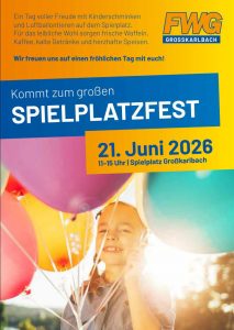 Spielplatzfest der FWG Großkarlbach am 21.06.2026
