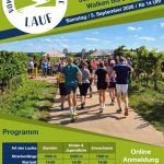 Plakat zum Lauf Vom Bach zur Rebe 2026 in Großkarlbach
