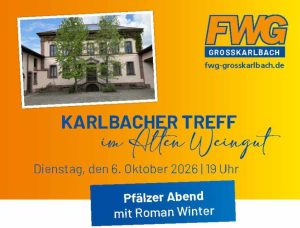 Pfälzer Abend der FWG mit Neuem Wein und Zwiebelkuchen