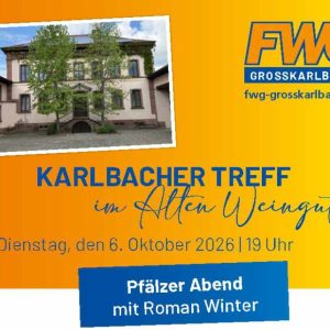 Pfälzer Abend der FWG mit Neuem Wein und Zwiebelkuchen