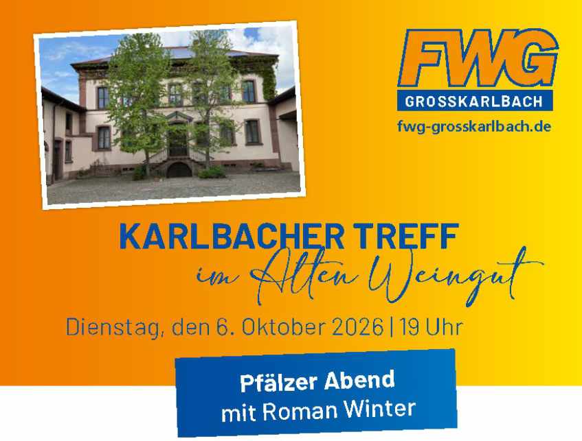 Pfälzer Abend der FWG mit Neuem Wein und Zwiebelkuchen